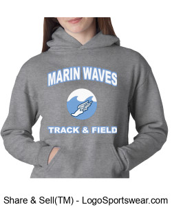 MARIN WAVES CHAMPION YOUTH DOUBLE DRY ECO PULLOVER HOOD Design Zoom