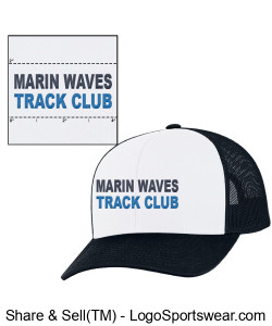 MARIN WAVES PACIFIC HEADWEAR TRUCKER MESH SNAPBACK CAP Design Zoom