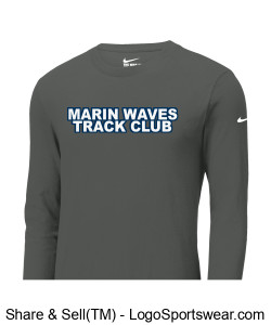 MARIN WAVES NIKE ADULT CORE COTTON LONG SLEEVE Design Zoom